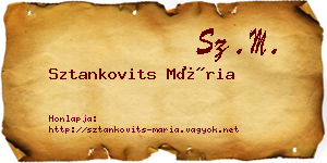 Sztankovits Mária névjegykártya